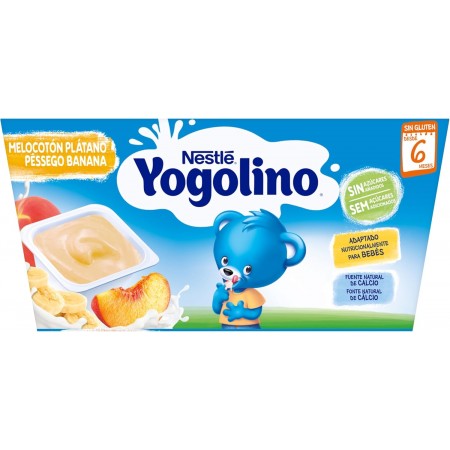 NESTLE YOGOLINO SABOR MELOCOTON Y PLATANO 4 TARRINAS 100 G