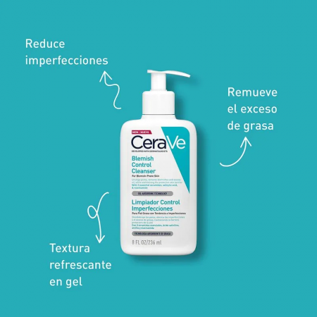 CERAVE BLEMISH LIMPIADOR CONTROL DE ANTI IMPERFECCIONES  GEL 236 ML