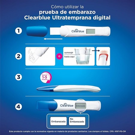 CLEARBLUE PRUEBA DE EMBARAZO ULTRATEMPRANA DIGITAL 1 PRUEBA