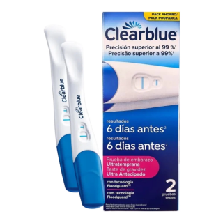 CLEARBLUE TEST DE EMBARAZO ULTRATEMPRANA 6 DIAS ANTES PACK AHORRO 2 PRUEBAS TEST