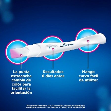 CLEARBLUE TEST DE EMBARAZO ULTRATEMPRANA 6 DIAS ANTES PACK AHORRO 2 PRUEBAS TEST