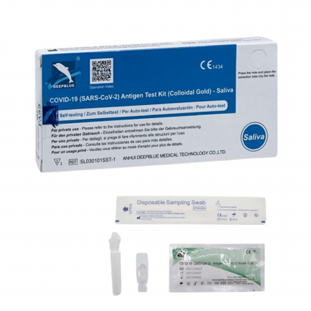 TEST DE SALIVA ANTIGENOS AUTODIAGNOSTICO SARS-COVID DEEPBLUE 1 TEST
