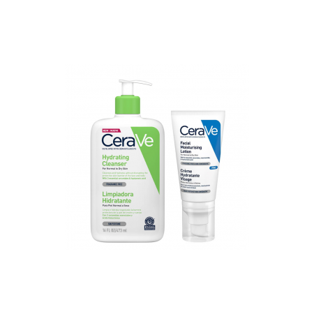 CERAVE PACK RUTINA LIMPIADORA HIDRATANTE 473 ML + LOCION HIDRATANTE ROSTRO 52ML