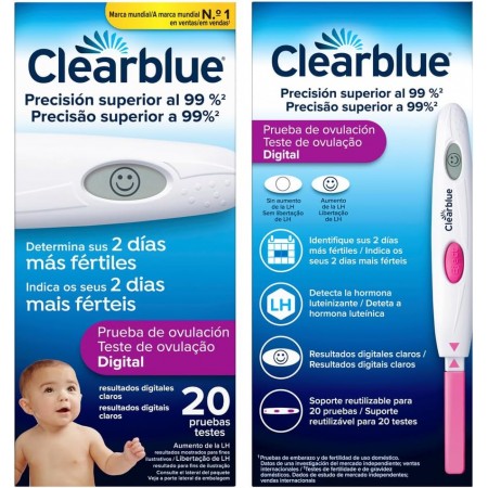 CLEARBLUE TEST PRUEBAS DE OVULACION DIGITAL 20 PRUEBAS TEST