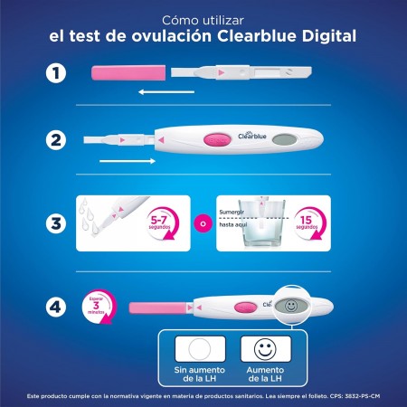 CLEARBLUE PRUEBA DIGITAL DE OVULACION 10 PRUEBAS