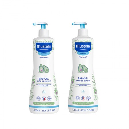 MUSTELA PACK DUPLO BABYGEL BAÑO DE ESPUMA 2 X 750ML