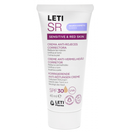 LETI SR CREMA ANTI ROJECES CORRECTORA SPF30 CON COLOR CREMA 40 ML