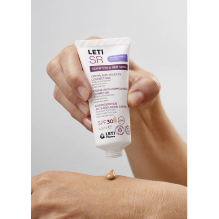 LETI SR CREMA ANTI ROJECES CORRECTORA SPF30 CON COLOR CREMA 40 ML