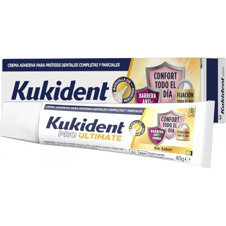 KUKIDENT PRO ULTIMATE SIN SABOR CONFORT TODO EL DIA 40 GRS