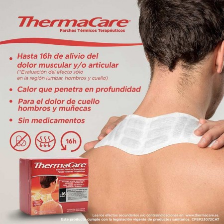 THERMACARE CUELLO Y HOMBROS 6 PARCHES TERMICOS TERAPEUTICOS