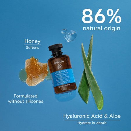 APIVITA CHAMPU HIDRATANTE CABELLO SECO HIALURONICO Y ALOE 250 ML