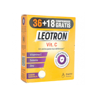 LEOTRON VITAMINA C COMPRIMIDOS EFERVESCENTES 36 +18 GRATIS SABOR NARANJA