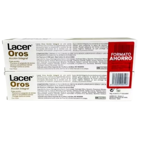 LACER OROS DUPLO PASTA DENTIFRICA 2 X 125 ML