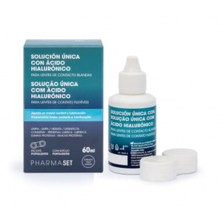 PHARMASET SOLUCION UNICA LENTES DE CONTACTO BLANDAS 60 ML + PORTALENTES