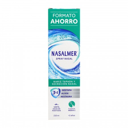 NASALMER AGUA DE MAR FUERZA MEDIA 2 SPRAY NASAL 210 ML