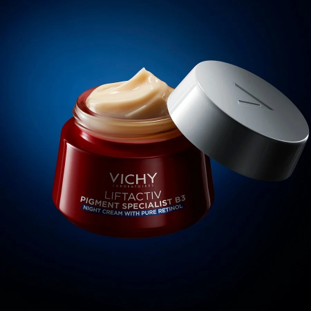 Fórmula renovadora con retinol puro de la crema de noche Vichy Liftactiv