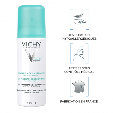 VICHY DESODORANTE ANTITRANSPIRATE 48H SPRAY AEROSOL 125 ML