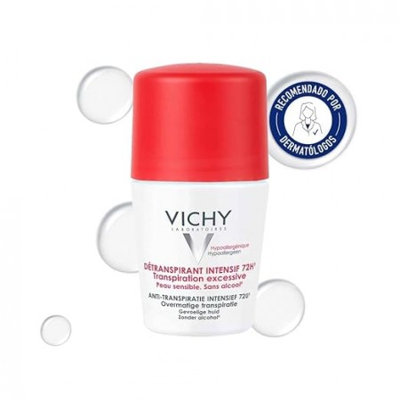 VICHY ANTITRANSPIRANTE STRESS RESIST BOLA INTENSIVO 72H 50ML (ROJO)