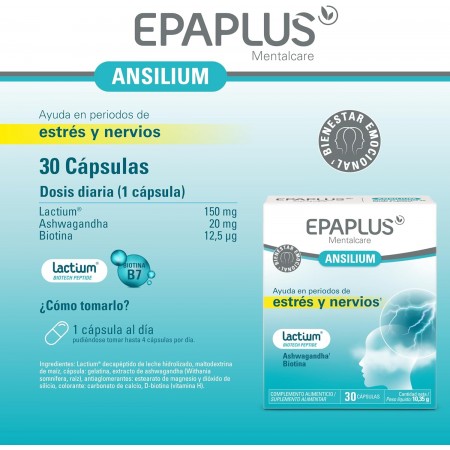 EPAPLUS PACK AHORRO DUPLO ANSILIUM ESTRES Y NERVIOS 2 X 30 CAPSULAS