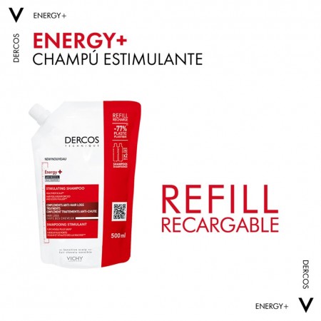 DERCOS CHAMPU ESTIMULANTE ANTICAIDA ECO RECARGA 400 ML