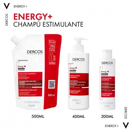 DERCOS CHAMPU ESTIMULANTE ANTICAIDA ECO RECARGA 500 ML