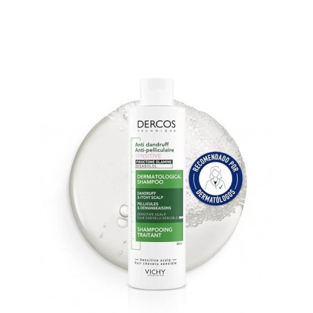 Vichy Dercos Champú Anticaspa Piel Sensible Sin Sulfatos 200 ml recomendado por dermatólogos