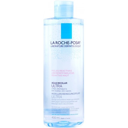 Envase de 400 ml de La Roche-Posay Toleriane Agua Micelar Ultra para piel reactiva