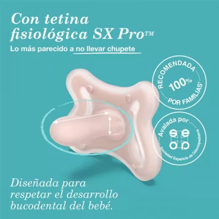 SUAVINEX CHUPETE SILICONA FISIOLOGICO SX PRO ZERO-ZERO -2 - 2 MESES