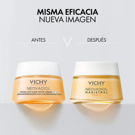 Evolución del diseño de envase de la crema antiedad para piel madura Vichy Neovadiol