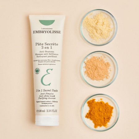 EMBRYOLISSE PASTA SECRETA 3 EN 1: LIMPIADOR, MASCARILLA, ANTIESPINILLAS PIEL MIXTA GRASA  100 ML