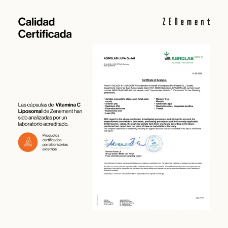 ZENEMENT VITAMINA C LIPOSOMAL 180 CAPSULAS