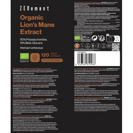 ZENEMENT EXTRACTO DE MELENA DE LEON ECOLOGICO 120 CAPSULAS VEGANAS