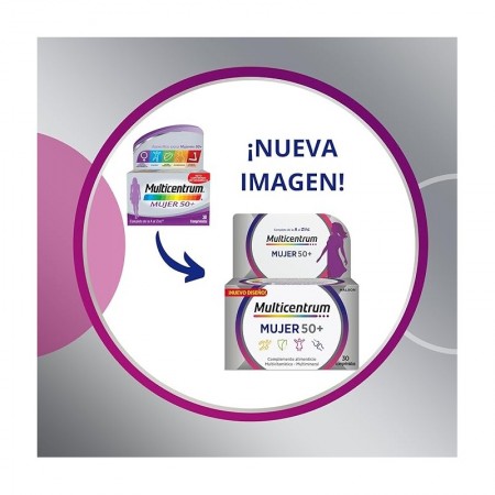 MULTICENTRUM MUJER 50+ PACK PROMOCIONAL 90 COMPRIMIDOS + 30 COMPRIMIDOS GRATIS