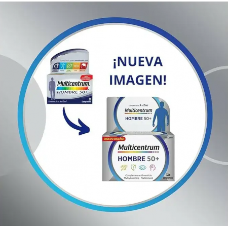 MULTICENTRUM HOMBRE 50+ 90 COMPRIMIDOS + 30 COMPRIMIDOS GRATIS