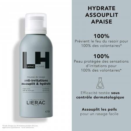 LIERAC HOMBRE ESPUMA DE AFEITAR 150ML
