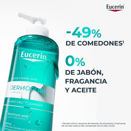 EUCERIN DERMOPURE GEL LIMPIADOR PURIFICANTE SUAVE 400 ML