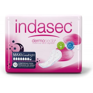 INDASEC COMPRESAS MAXI GOOD NIGHT 12 UNIDADES