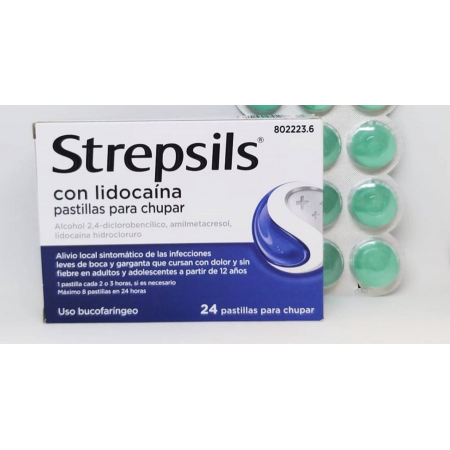 STREPSILS LIDOCAINA 24 PASTILLAS PARA CHUPAR
