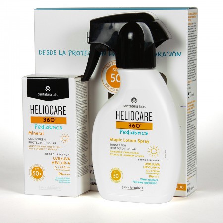 HELIOCARE 360 PACK PEDIATRICS FLUIDO MINERAL PEDIATRIC 50ML + ATOPIC LOTION SPRAY PISTOLA 250 ML
