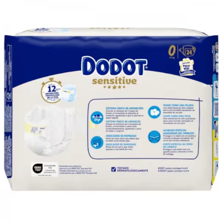 DODOT SENSITIVE PAÑAL INFANTIL RECIEN NACIDO TALLA 0 3 KG 24 UNIDADES