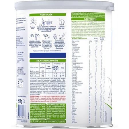 NAN CONFORT TOTAL 2 LECHE EN POLVO 800 GRAMOS