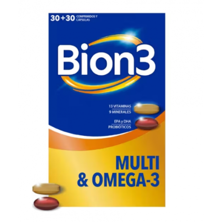 BION3 MULTI & OMEGA-3 30 COMPRIMIDOS + 30 CAPSULAS