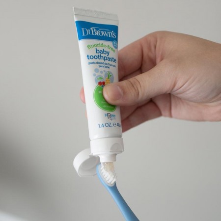 DR BROWN PASTA DENTAL NATURAL INFANTIL BEBE SABOR MANZANA Y PERA 40 G