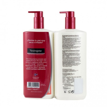 NEUTROGENA REPARACION INTENSA LOCION CORPORAL CICA PIEL MUY SECA Y RUGOSA 2X1 750+750 ML