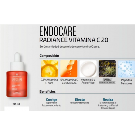 ENDOCARE RADIANCE VITAMIN C20 SERUM ILUMINADOR 30 ML