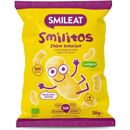 SMILEAT SMILITOS SNACK ECOLOGICO SABOR A MAIZ BOLSA 38 G