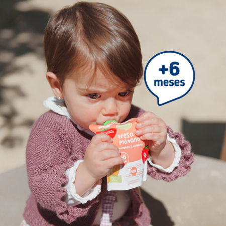 SMILEAT POUCH ECO DE SABOR FRESA Y PLATANO 100G