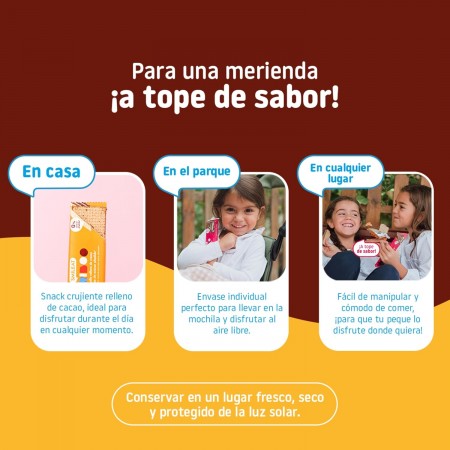 SMILEAT ECO TRIBOO BARQUILLO RELLENO DE CREMA DE CACAO 30 G