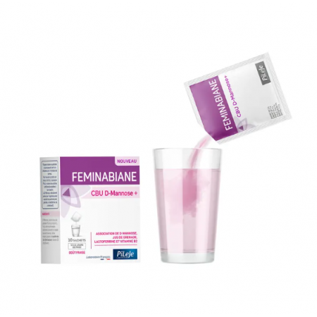 FEMINABIANE CU D-MANOSA+ 10 SOBRES SABOR A FRESA