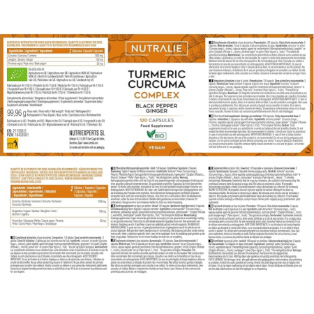 NUTRALIE TURMERIC CURCUMA COMPLEX 120 CAPSULAS